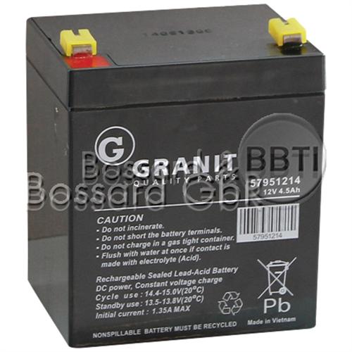 Starterbatterie 12V 4,5 Ah für Handrasenmäher 